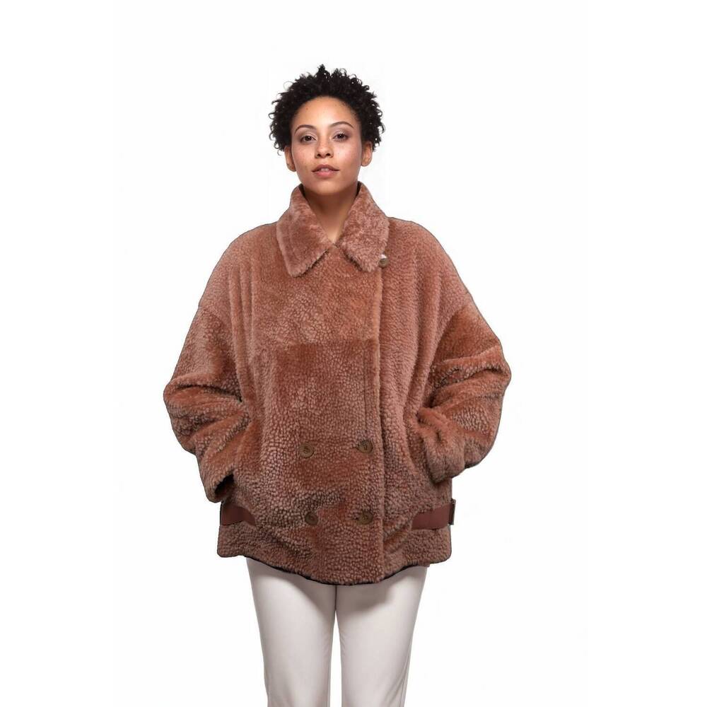 NEW LUSSO BENI radiance teddy jacket in dusty rose